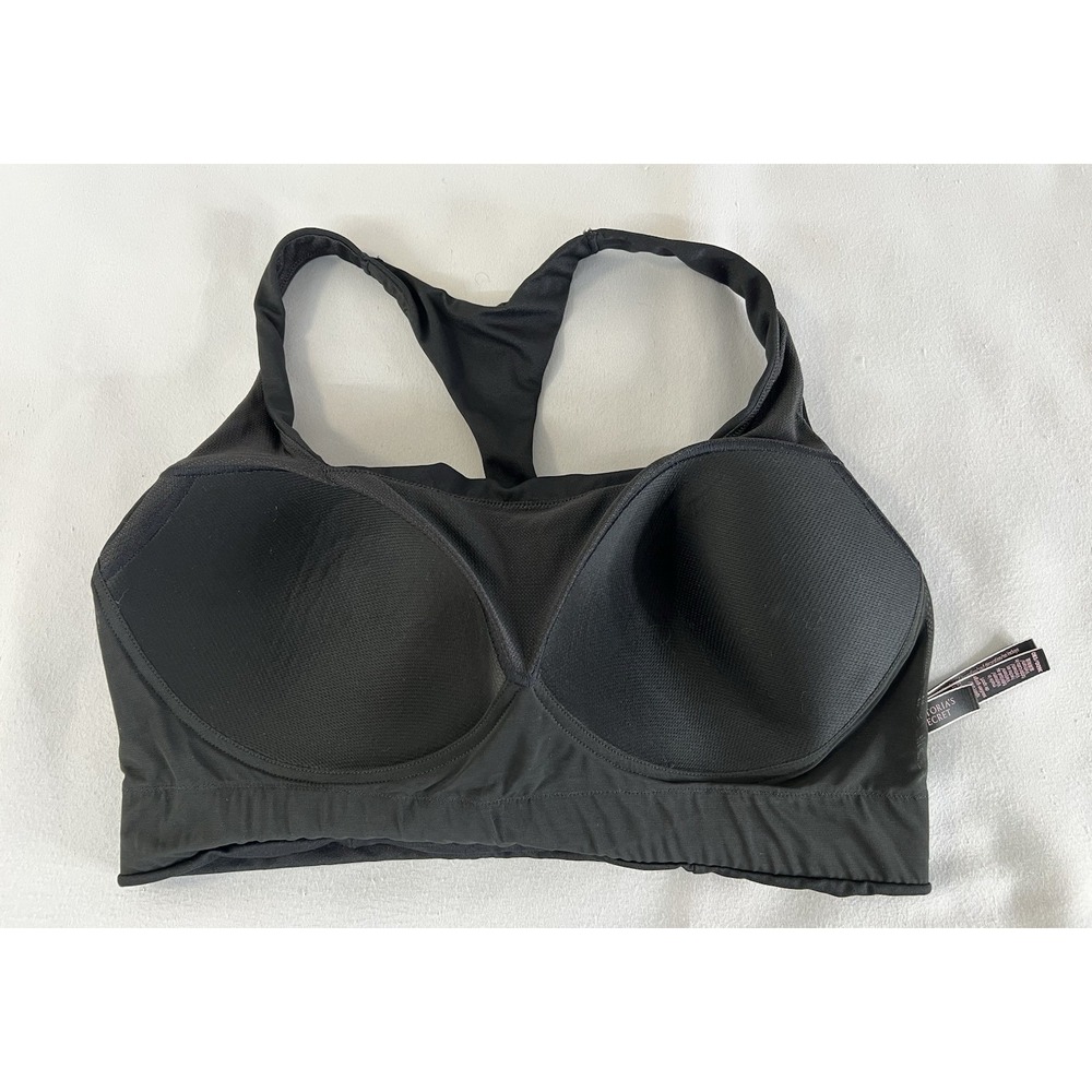 Victoria's Secret‎ 36DD Sport Bra Black Wireless Padded Racerback Pullover Gym - Picture 4 of 10